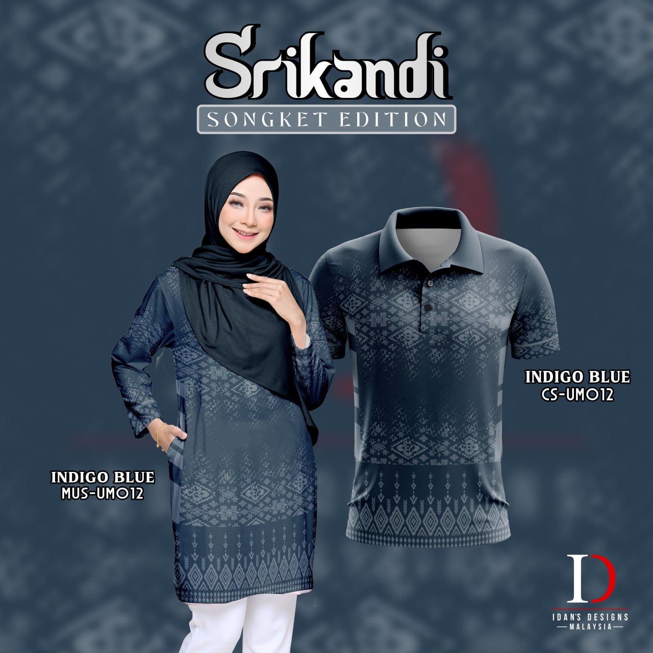 SONGKET SRIKANDI INDIGO BLUE - UM012