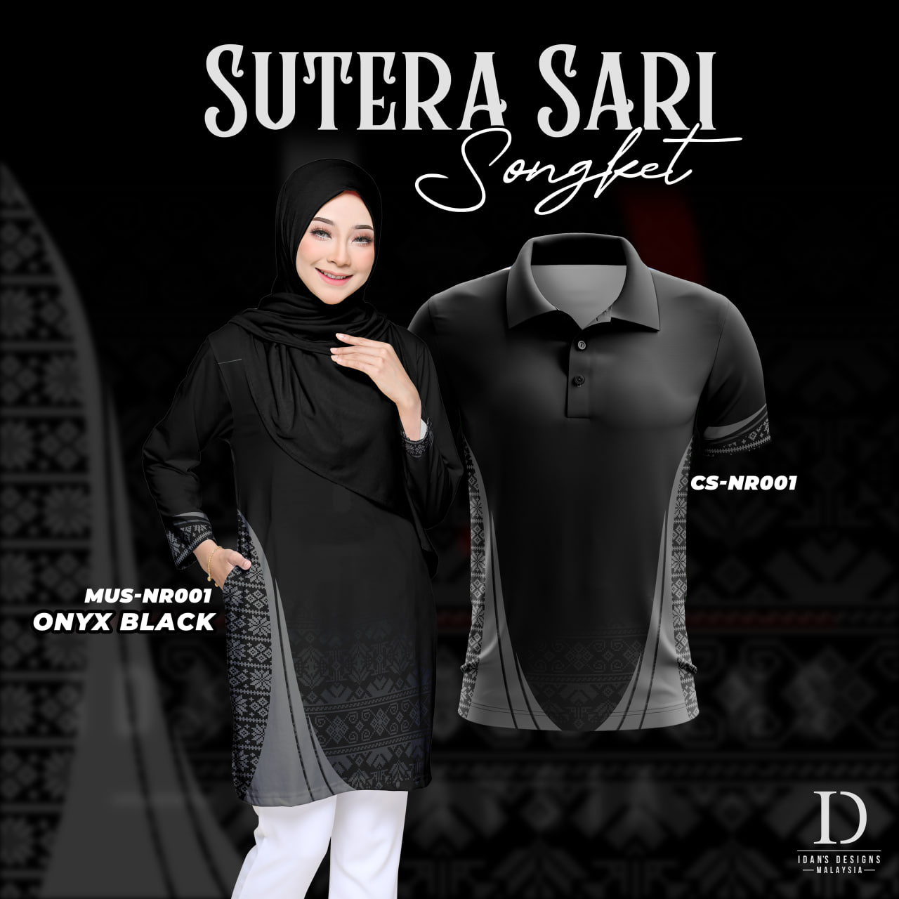 SONGKET SUTERA SARI ONYX BLACK - NR001