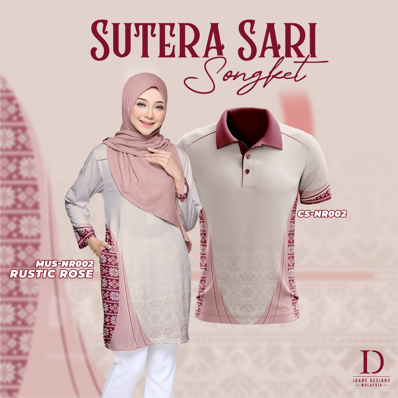 SONGKET SUTERA SARI RUSTIC ROSE - NR002