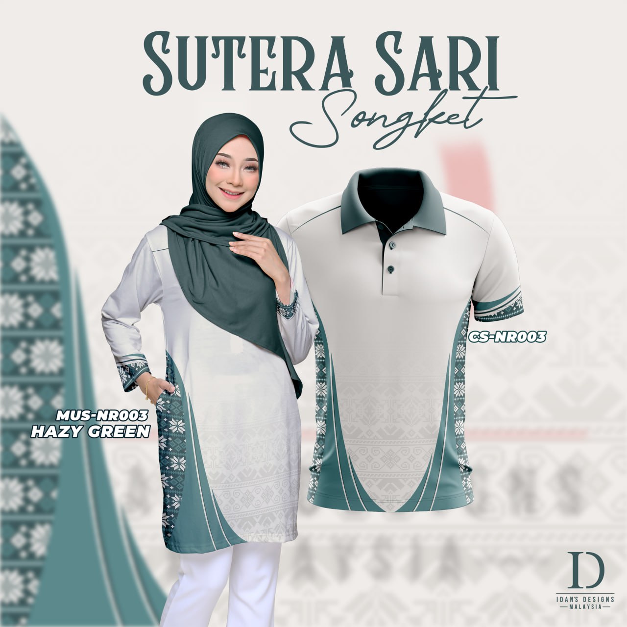 SONGKET SUTERA SARI HAZY GREEN - NR003