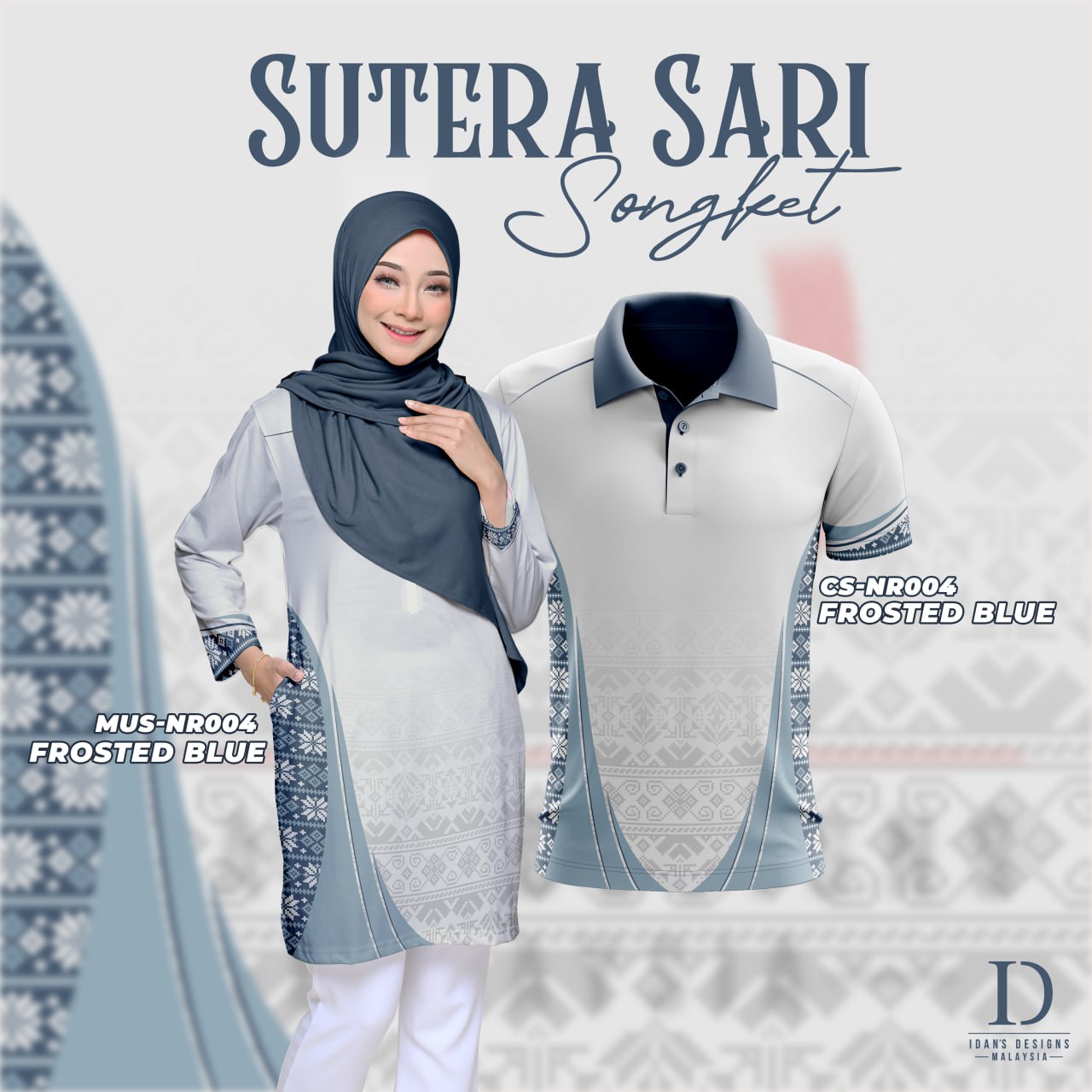 SONGKET SUTERA SARI FROSTED BLUE - NR004