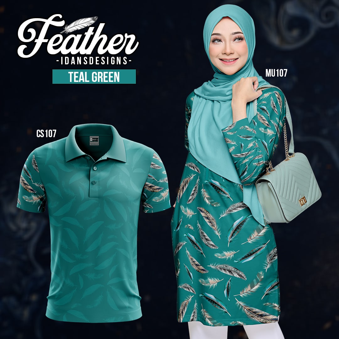 FEATHER 107 (KIDS) - TEAL GREEN