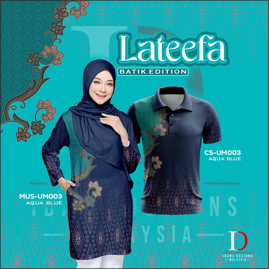 BATIK EDITION LATEEFA AQUA BLUE - UM003