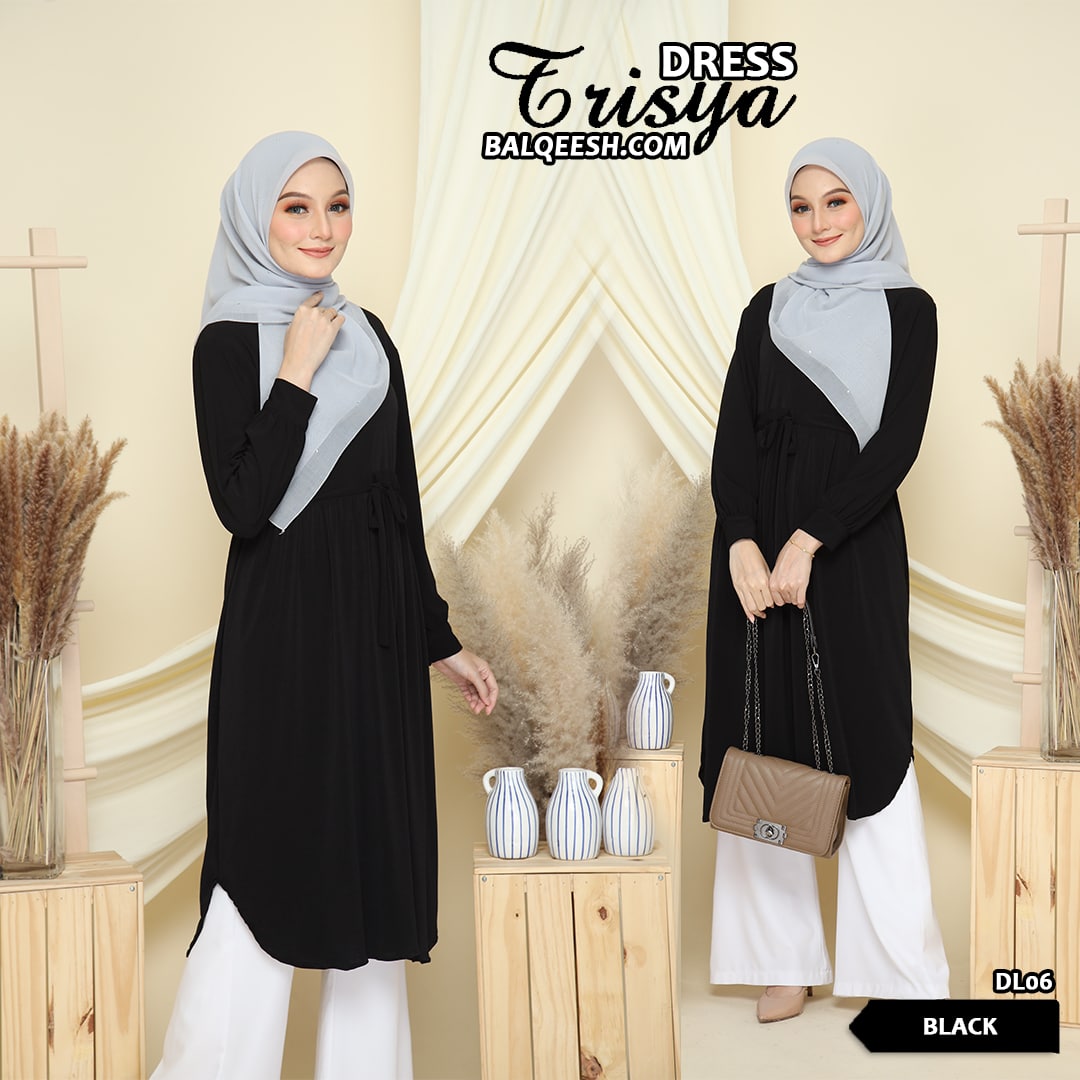 DRESS TRISYA - BLACK DL06