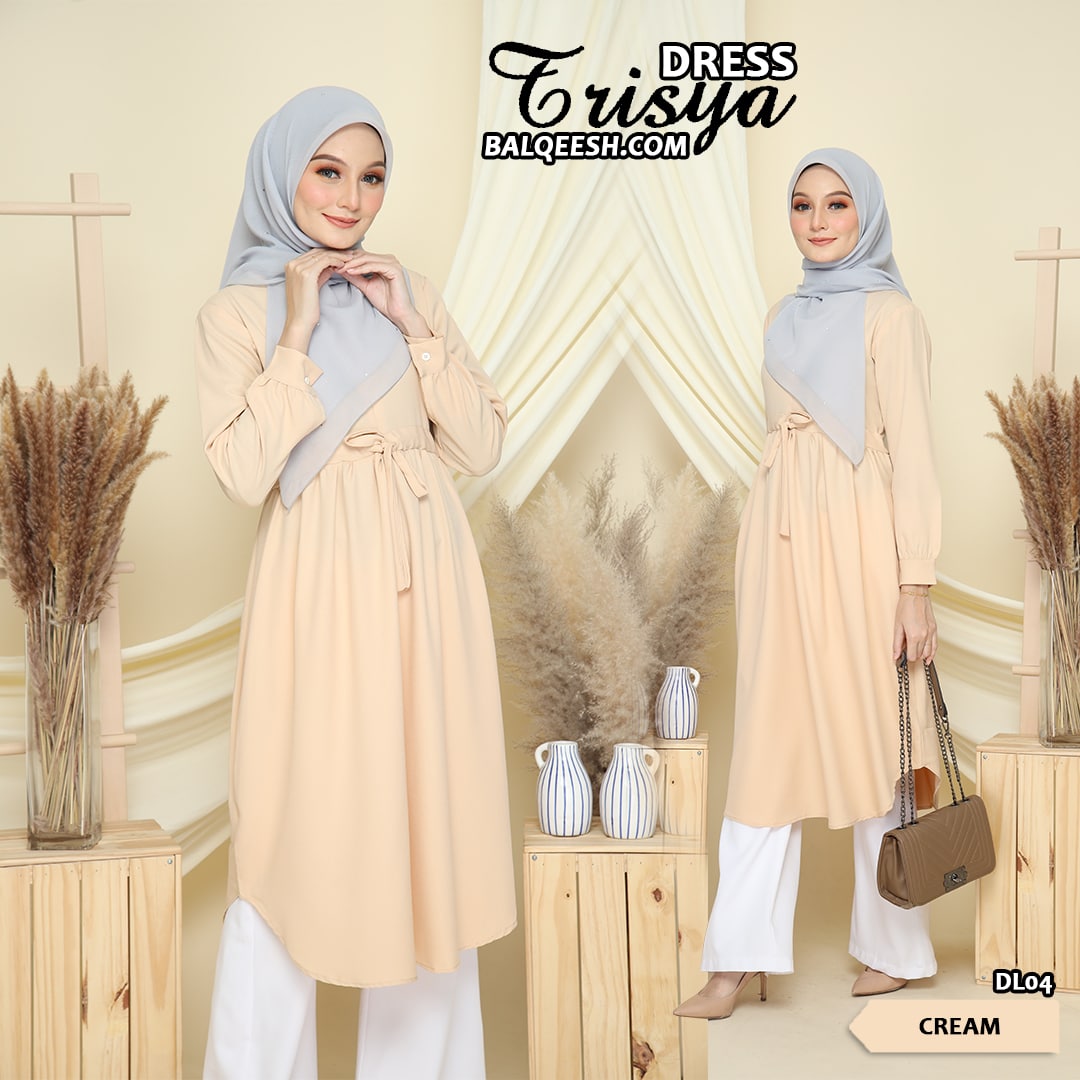 DRESS TRISYA - CREAM DL04