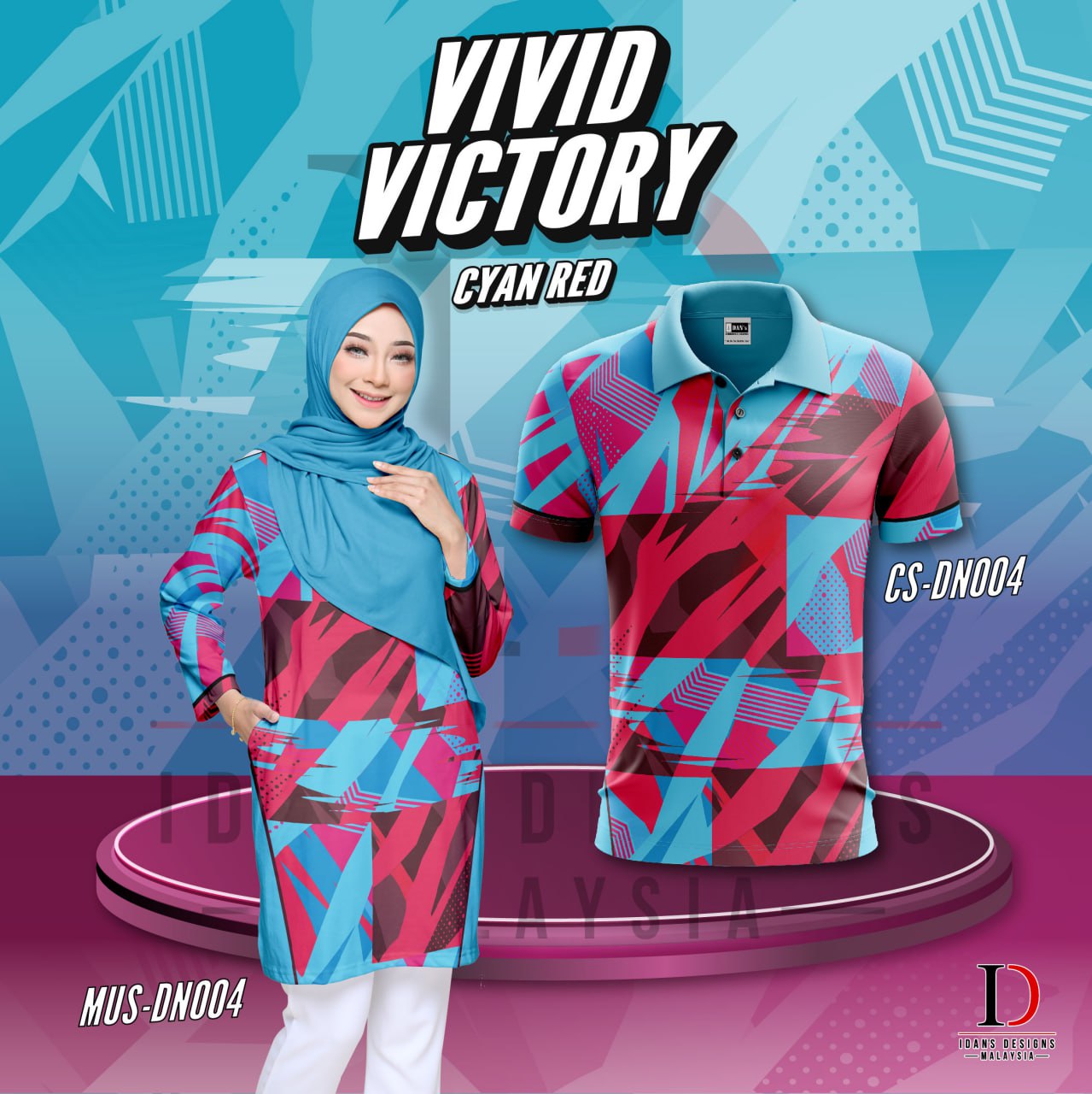 ABSTRACT EDITION 2024_VIVID VICTORY CYAN RED - DN004
