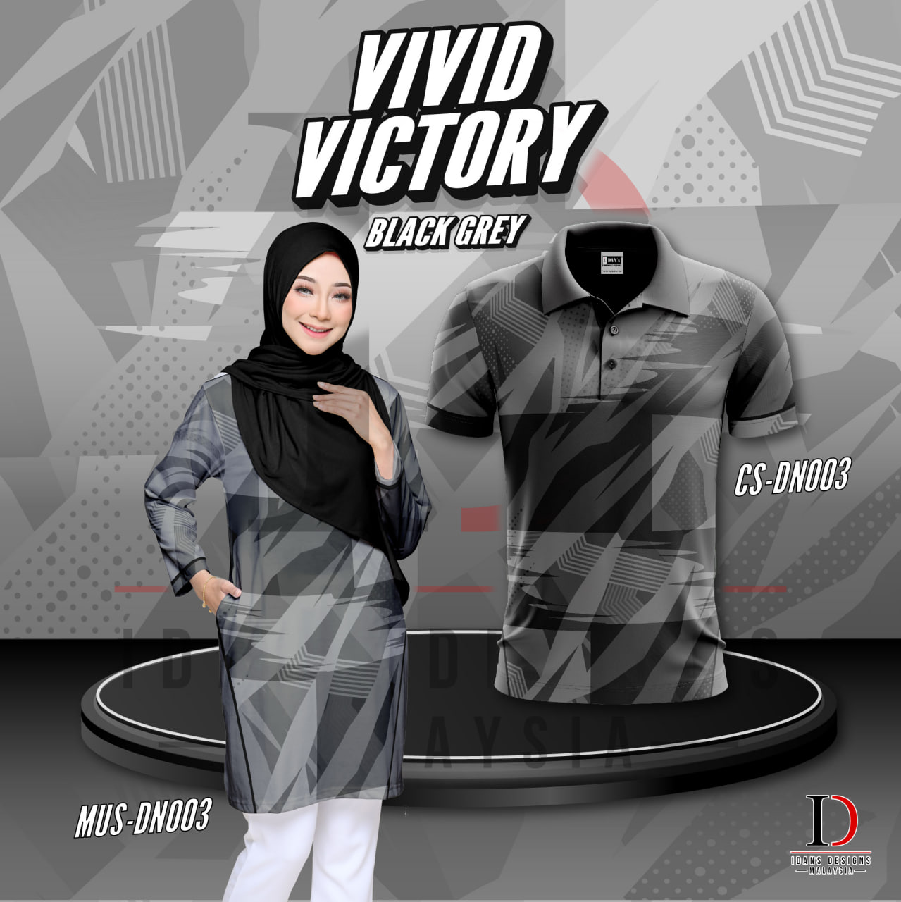 ABSTRACT EDITION 2024_VIVID VICTORY BLACK GREY - DN003