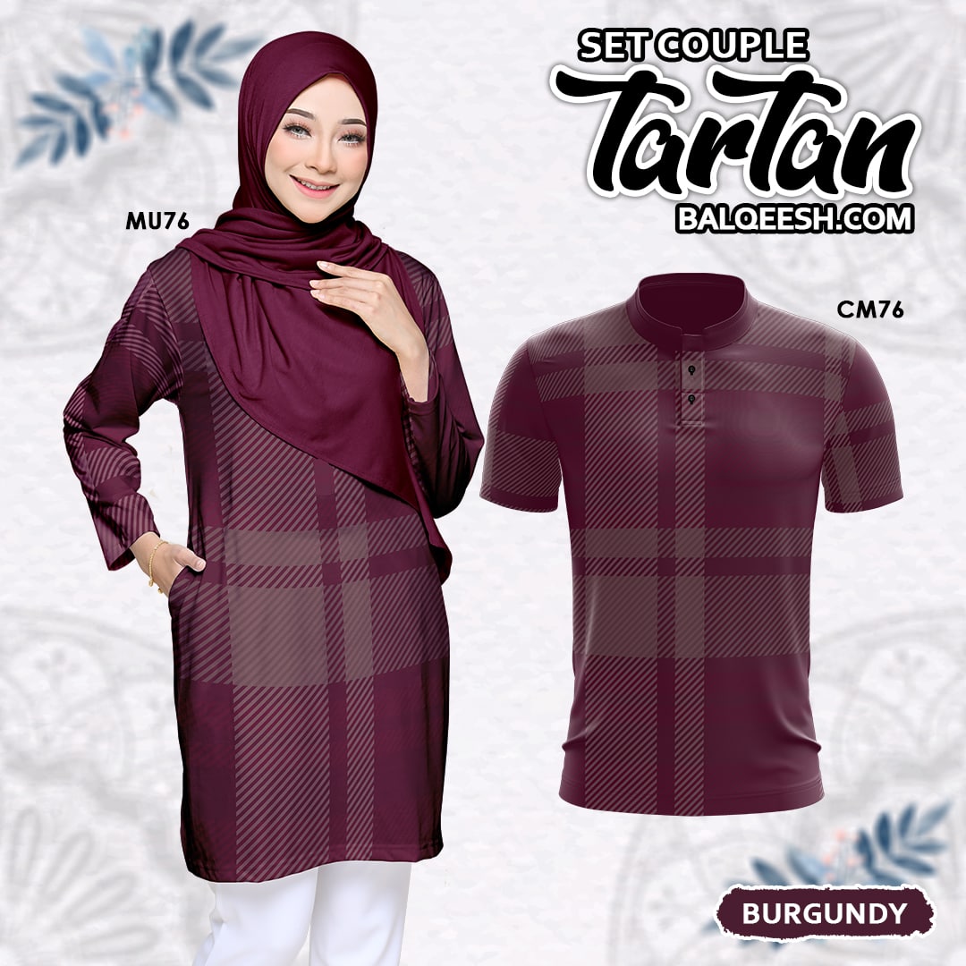 TARTAN BURGUNDY (KIDS) - CM76 / MU76