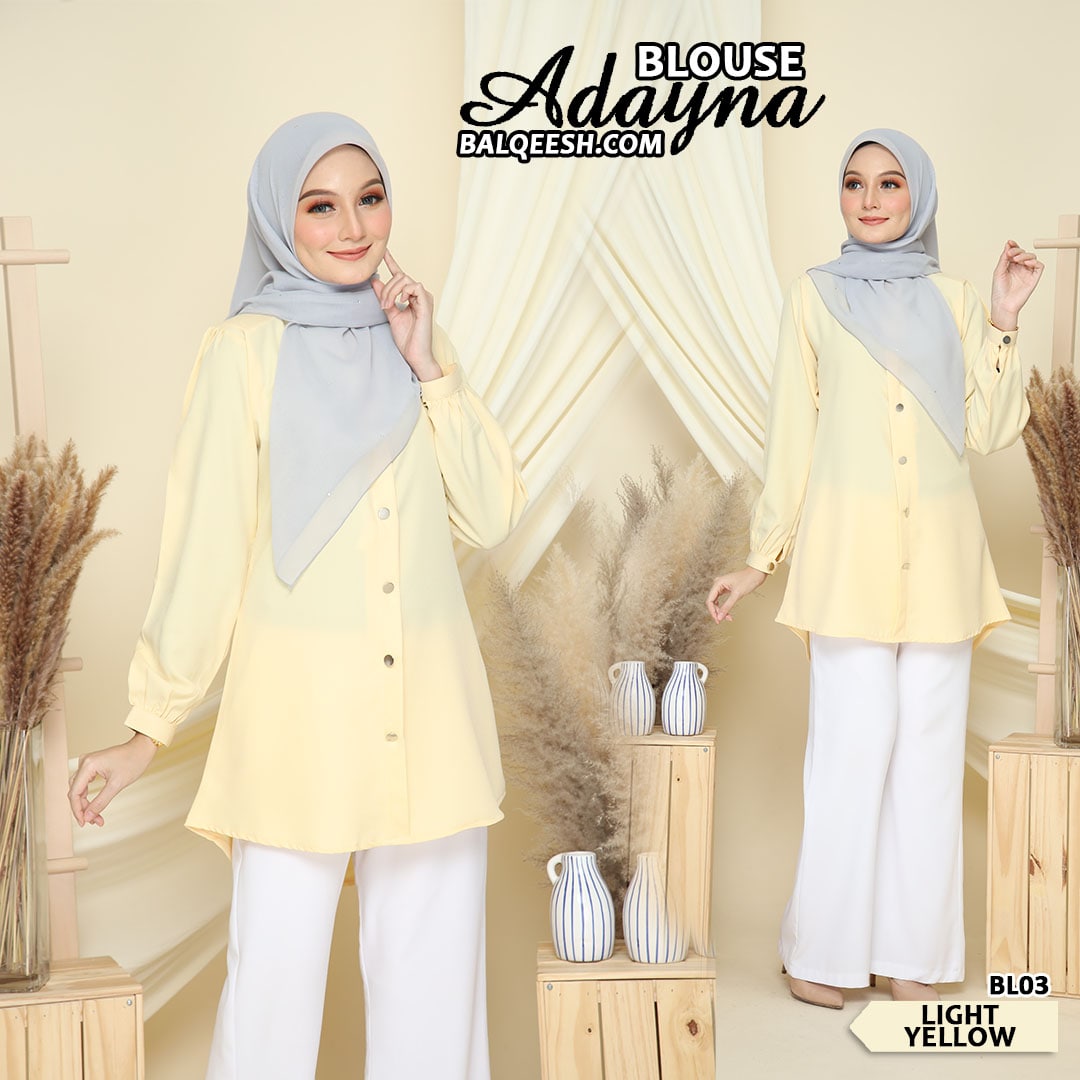 BLOUSE ADAYNA LIGHT  YELLOW - BL03