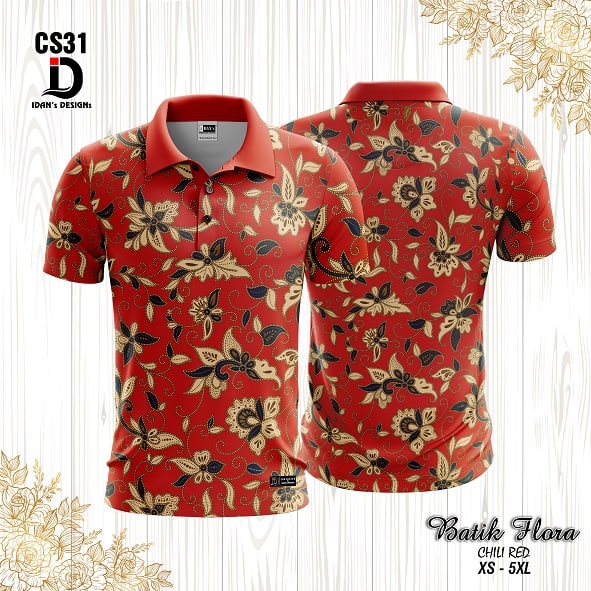 BATIK FLORA CHILI RED - RS31 / RL31 / CS31