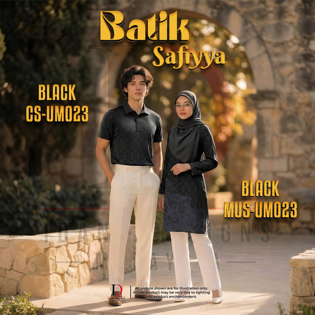 BATIK SAFIYYA BLACK - UM023
