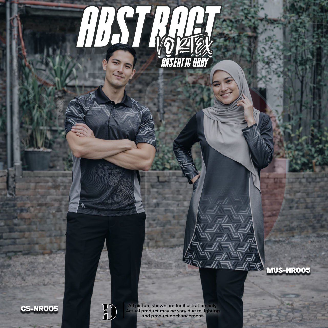 ABSTRACT VORTEX ARSENIC GRAY - NR005