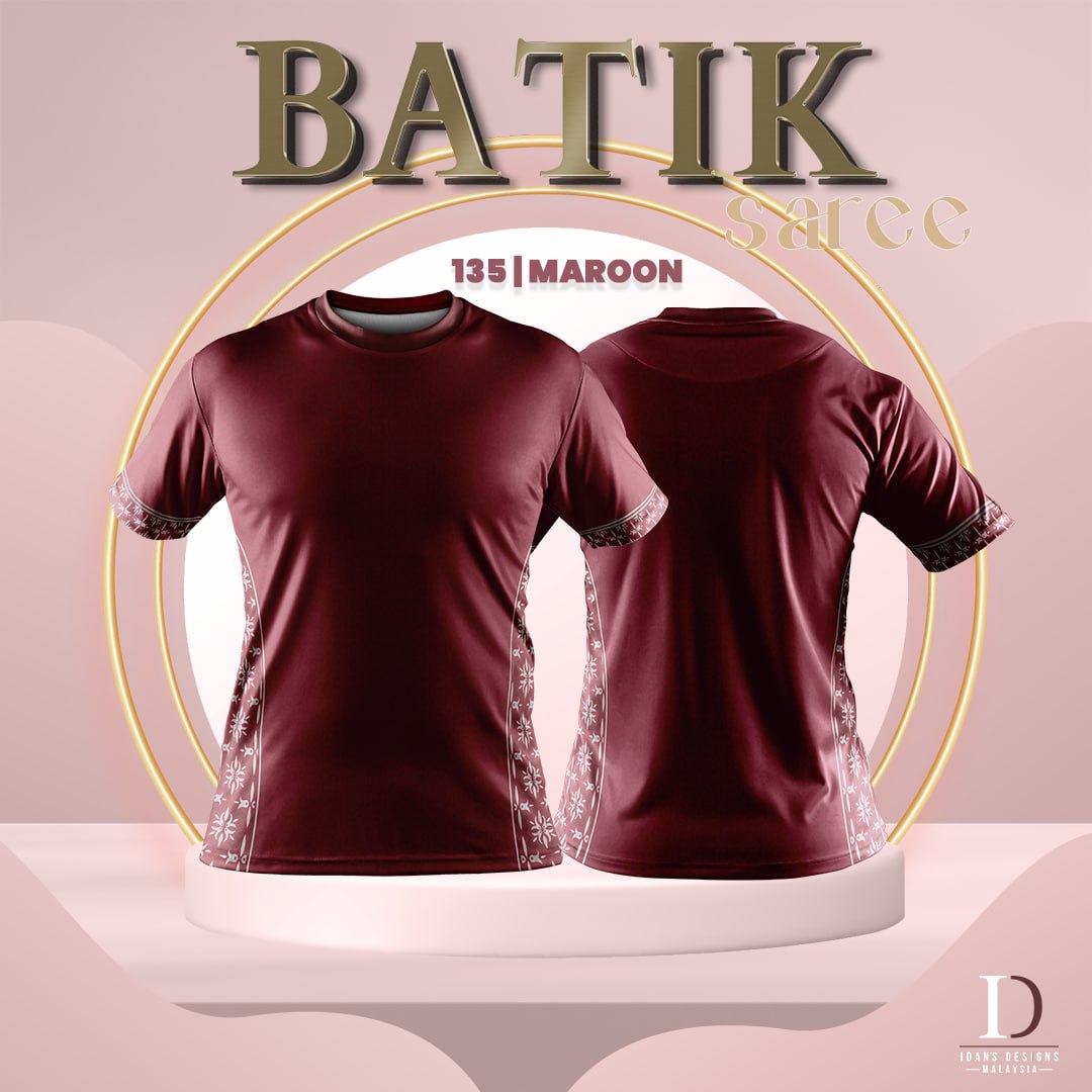 BATIK SAREE MAROON - 135