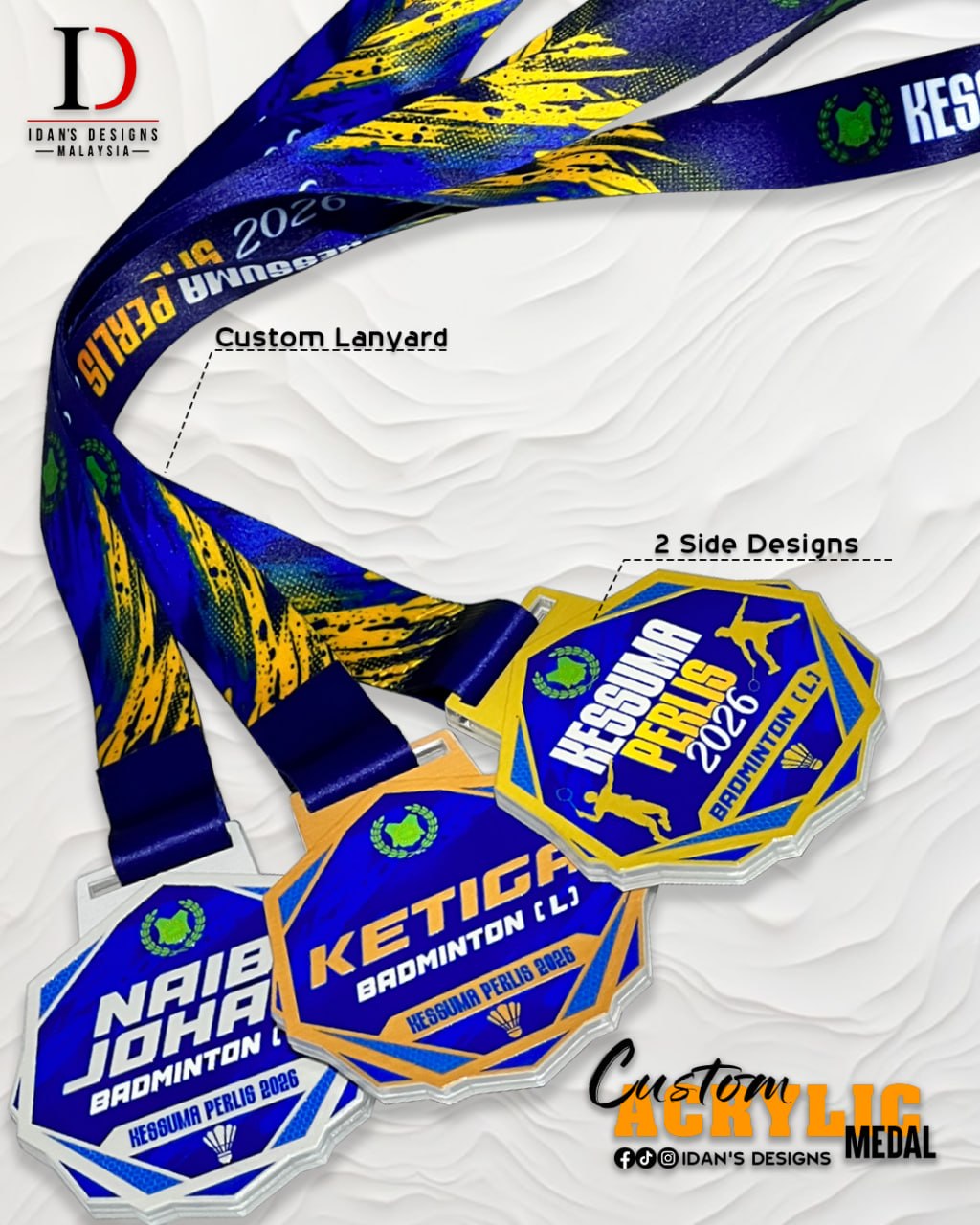 ACRYLIC MEDAL 27 (EMBOSS)