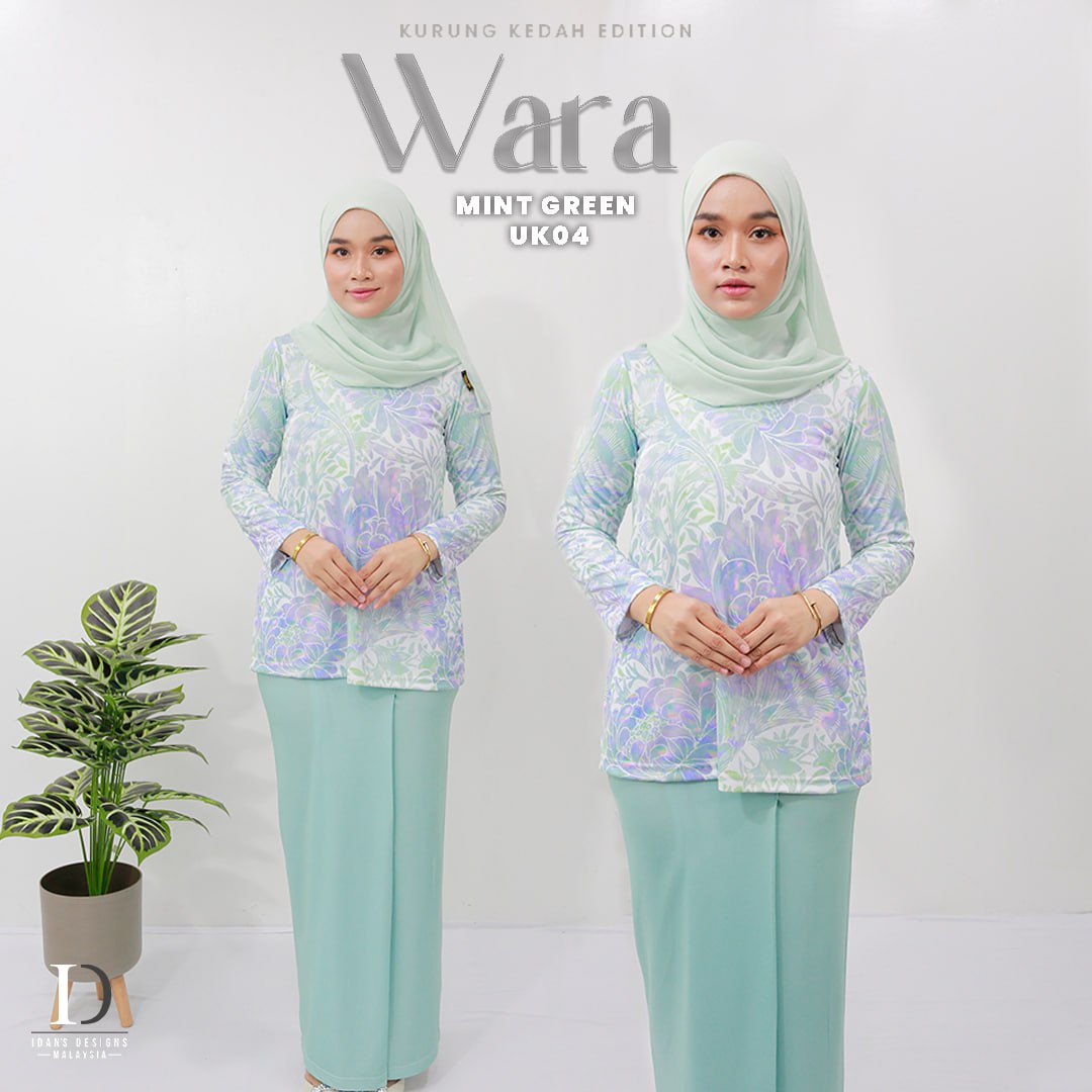 KURUNG KEDAH MALIKA UK04 - MINT GREEN