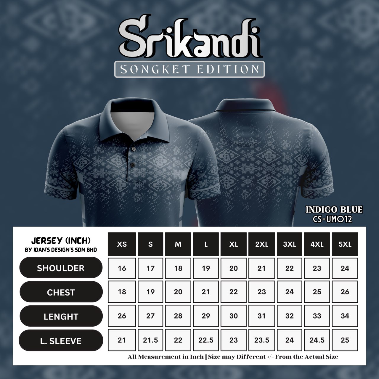 SONGKET SRIKANDI INDIGO BLUE - UM012