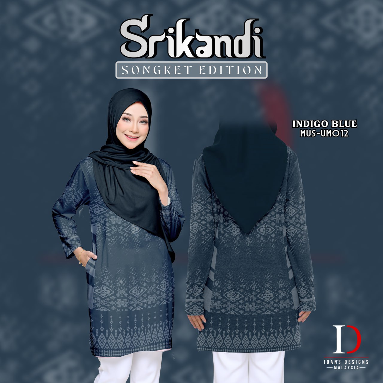 SONGKET SRIKANDI INDIGO BLUE - UM012