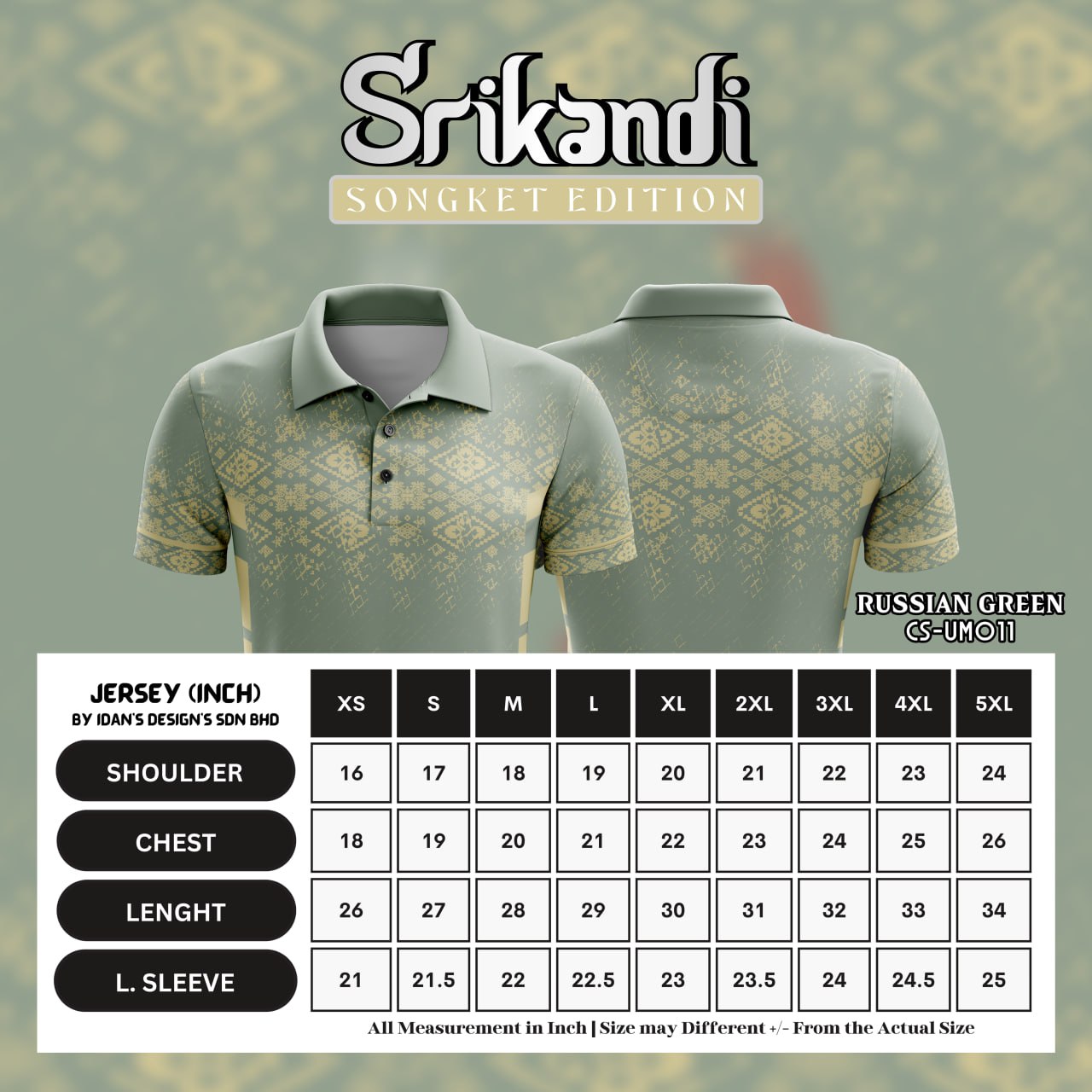 SONGKET SRIKANDI RUSSIAN GREEN - UM011