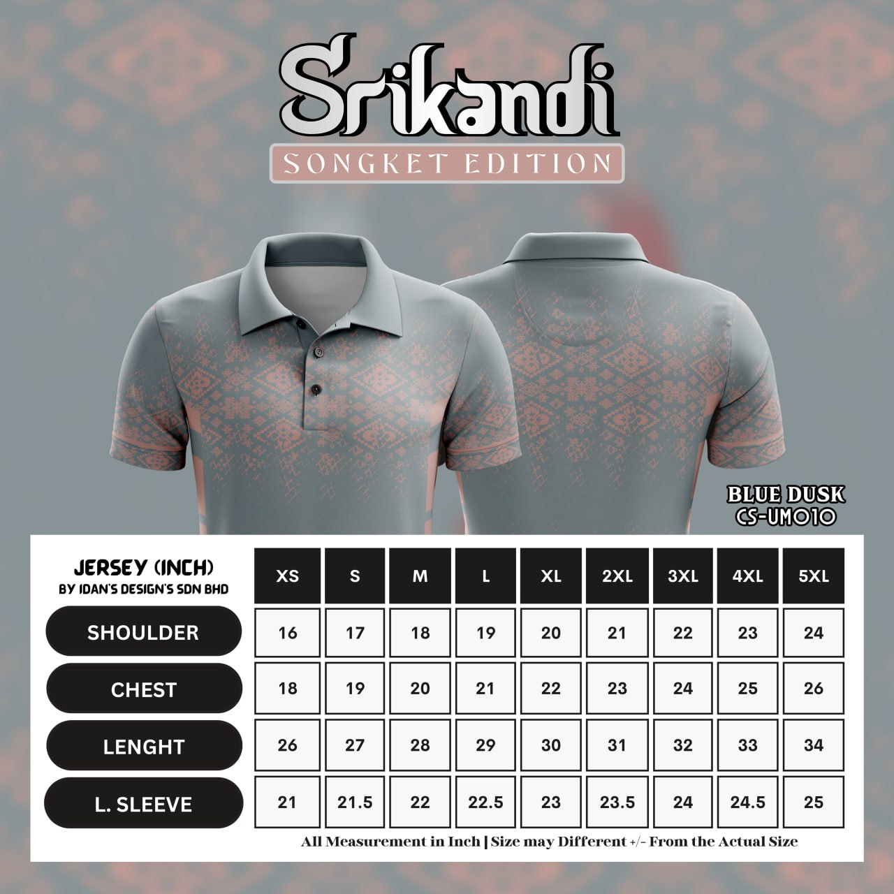 SONGKET SRIKANDI BLUE DUSK - UM010