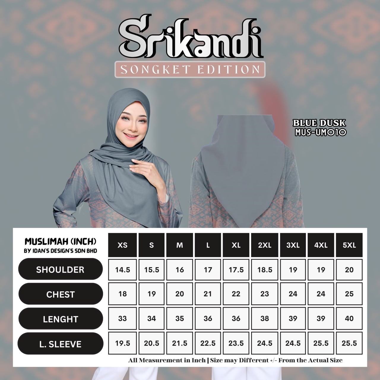 SONGKET SRIKANDI BLUE DUSK - UM010